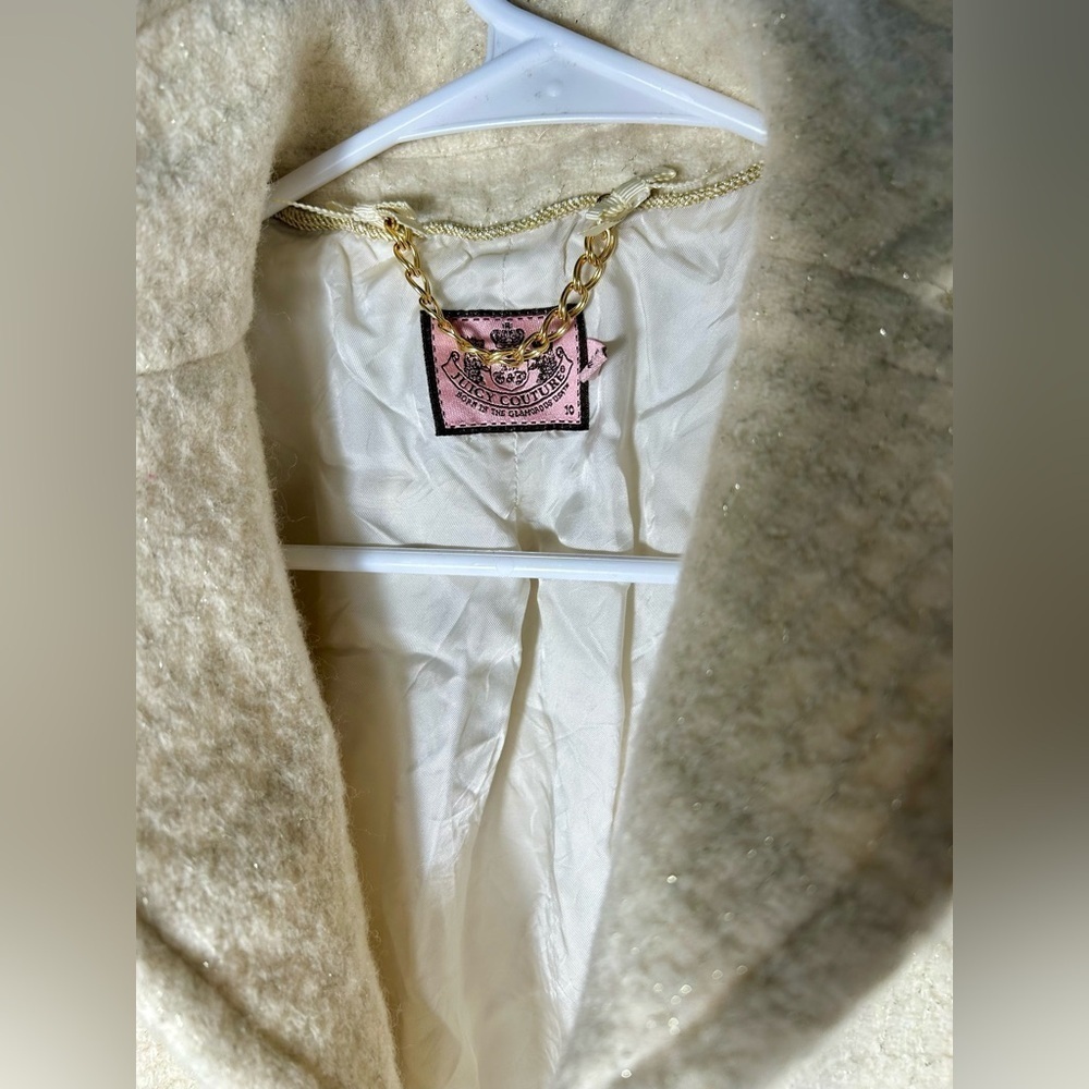 Juicy Couture tweed jacket Chanel style, wool. Size 10 - Picture 2 of 12